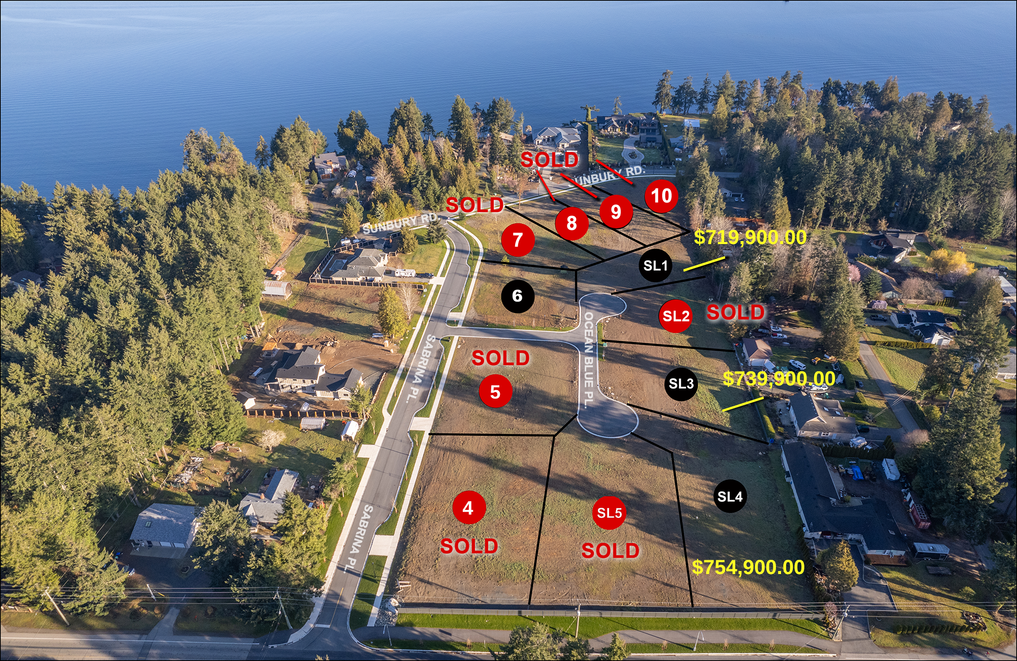 Lantzville Full Service Lots For Sale